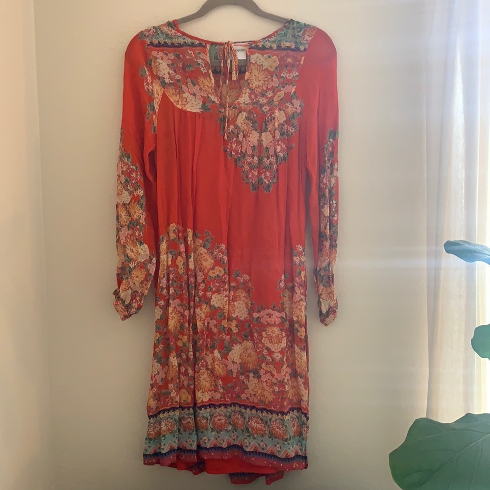 Red shift dress